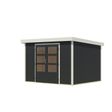 Foto van Karibu tuinhuis Jupiter 5 - Set C - antraciet|wit (12332)