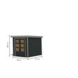 Foto van Karibu tuinhuis Jupiter 2 - Set C - antraciet|grijsaluminium (12286)