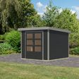 Foto van Karibu tuinhuis Jupiter 3.5 - Set C - antraciet|grijsaluminium (12307)