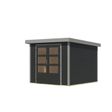 Foto van Karibu tuinhuis Jupiter 3.5 - Set C - antraciet|grijsaluminium (12307)