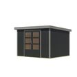 Foto van Karibu tuinhuis Jupiter 5 - Set C - antraciet|grijsaluminium (12333)
