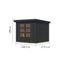Foto van Karibu tuinhuis Jupiter 3 - Set C - antraciet|antraciet (12296)