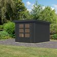 Foto van Karibu tuinhuis Jupiter 3.5 - Set C - antraciet|antraciet (12308)