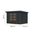 Foto van Karibu tuinhuis Jupiter 4 - Set C - antraciet|antraciet (12320)
