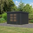 Foto van Karibu tuinhuis Jupiter 4 - Set C - antraciet|antraciet (12320)