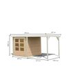 Foto van Karibu tuinhuis met overkapping Jupiter 2 - Set A - vuren|wit (93422)