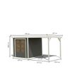 Foto van Karibu tuinhuis met overkapping Jupiter 2 - Set B - terragrijs|wit (93426)