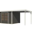 Foto van Karibu tuinhuis met overkapping Jupiter 5 - Set B - terragrijs|wit (12409)
