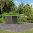 Foto van Karibu tuinhuis met overkapping Jupiter 2 - Set B - terragrijs|grijsaluminium (12339)