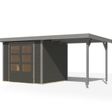 Foto van Karibu tuinhuis met overkapping Jupiter 3 - Set B - terragrijs|grijsaluminium (12360)
