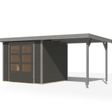 Foto van Karibu tuinhuis met overkapping Jupiter 3 - Set B - terragrijs|grijsaluminium (12360)
