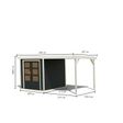 Foto van Karibu tuinhuis met overkapping Jupiter 2 - Set C - antraciet|wit (93429)