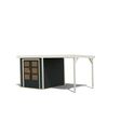 Foto van Karibu tuinhuis met overkapping Jupiter 2 - Set C - antraciet|wit (93429)