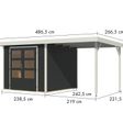 Foto van Karibu tuinhuis met overkapping Jupiter 3.5 - Set C - antraciet|wit (12377)