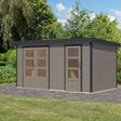 Foto van Karibu tuinhuis Merkur - Set D - watergrijs|antraciet (12500)