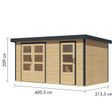 Foto van Karibu tuinhuis Merkur - Set A - vuren|antraciet (12491)