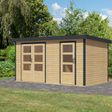 Foto van Karibu tuinhuis Merkur - Set A - vuren|antraciet (12491)