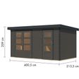 Foto van Karibu tuinhuis Merkur - Set B - terragrijs|antraciet (12494)