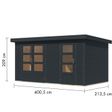 Foto van Karibu tuinhuis Merkur - Set C - antraciet|antraciet (12497)