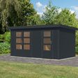 Foto van Karibu tuinhuis Merkur - Set C - antraciet|antraciet (12497)