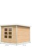 Foto van Karibu tuinhuis Pluto 6 - Set A - vuren|wit (97889)