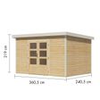 Foto van Karibu tuinhuis Pluto 7 - Set A - vuren|wit (12439)