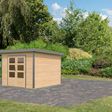 Foto van Karibu tuinhuis Pluto 6 - Set A - vuren|grijsaluminium (12431)