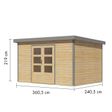 Foto van Karibu tuinhuis Pluto 7 - Set A - vuren|grijsaluminium (12440)