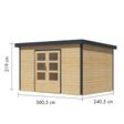Foto van Karibu tuinhuis Pluto 7 - Set A - vuren|antraciet (12441)