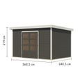 Foto van Karibu tuinhuis Pluto 7 - Set B - terragrijs|wit (12442)