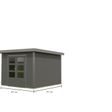 Foto van Karibu tuinhuis Pluto 6 - Set B - terragrijs|grijsaluminium (12432)