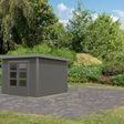 Foto van Karibu tuinhuis Pluto 6 - Set B - terragrijs|grijsaluminium (12432)