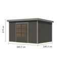 Foto van Karibu tuinhuis Pluto 7 - Set B - terragrijs|grijsaluminium (12443)