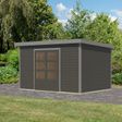 Foto van Karibu tuinhuis Pluto 7 - Set B - terragrijs|grijsaluminium (12443)