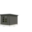 Foto van Karibu tuinhuis Pluto 6 - Set B - terragrijs|antraciet (97896)