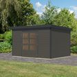 Foto van Karibu tuinhuis Pluto 7 - Set B - terragrijs|antraciet (12444)