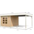 Foto van Karibu tuinhuis met overkapping Pluto 6 - Set A - vuren|wit (97906)