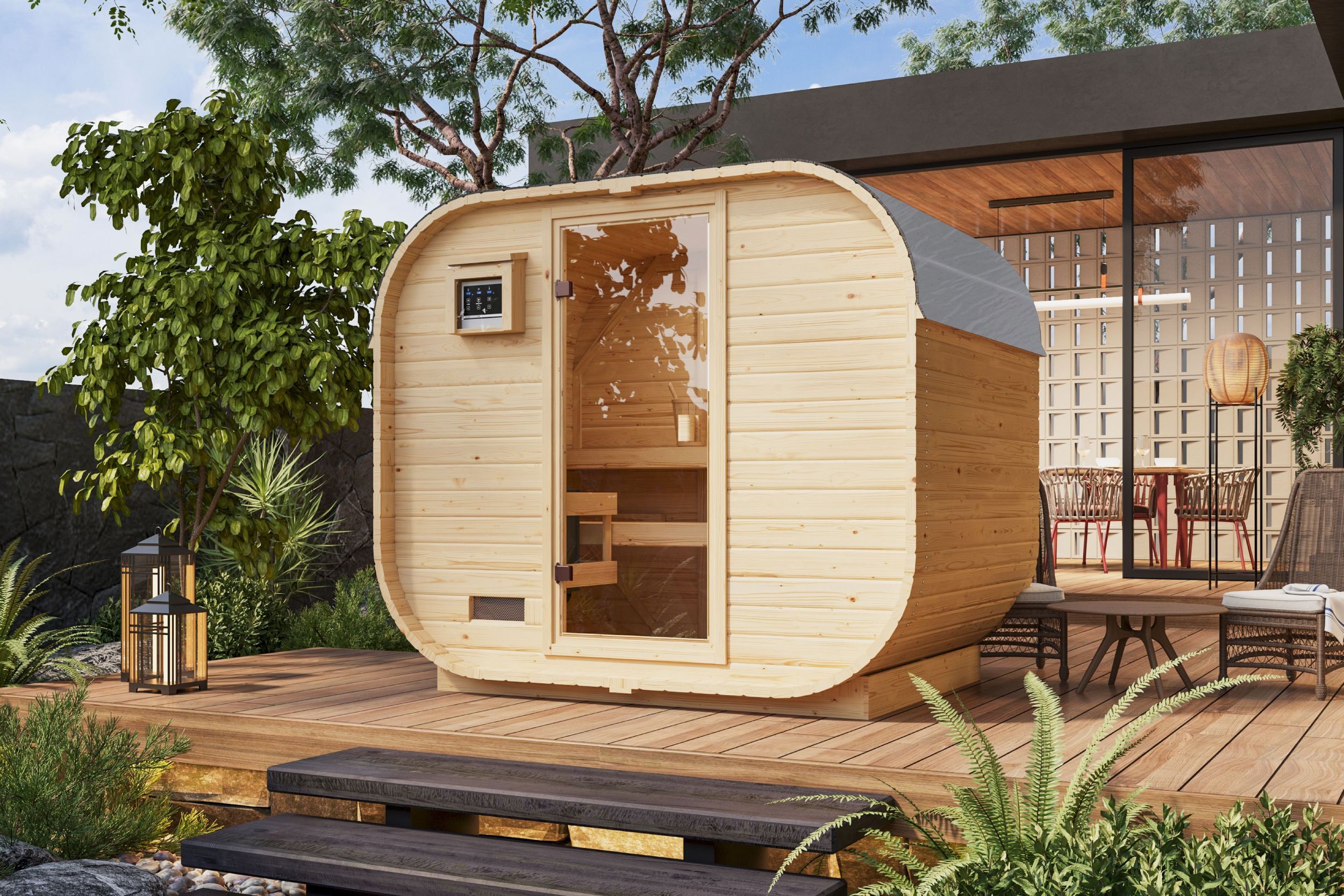 Foto van Karibu 35445 Quadro 1 Plus buitensauna