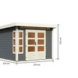 Foto von Karibu Kastorf 6 Gartenhaus - terragrau (31533)