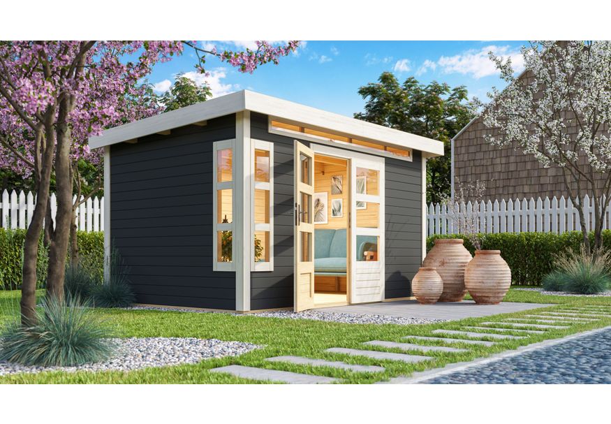Karibu Kastorf 7 Gartenhaus - terragrau (31535) Foto von Karibu Kastorf 7 Gartenhaus - terragrau (31535)