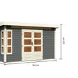 Foto von Karibu Kastorf 7 Gartenhaus - terragrau (31535)