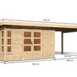 Foto van Karibu Kastorf 7 tuinhuis met overkapping 320 cm (31556)