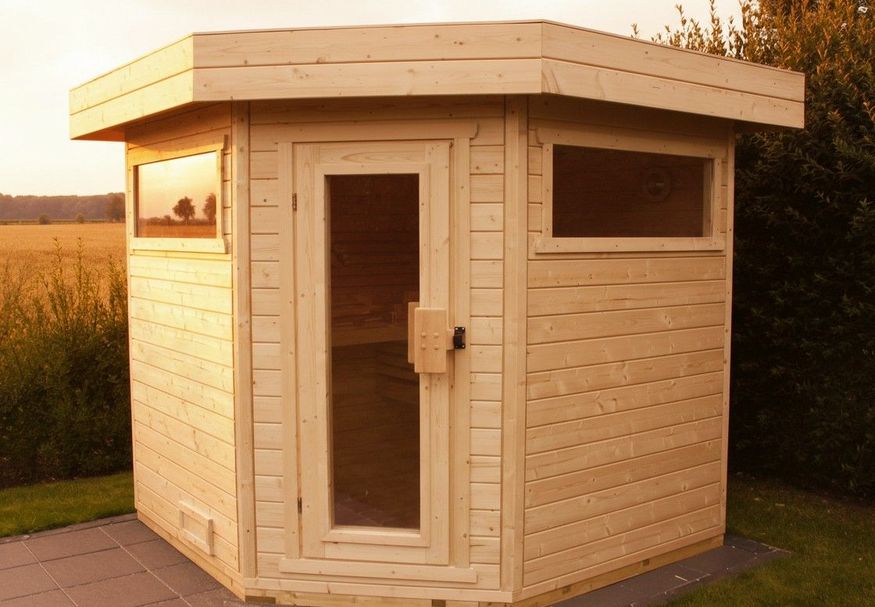 Foto van Azalp buitensauna Katsoa 199x199 cm