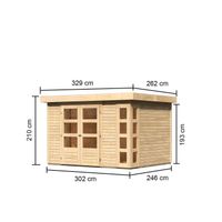Foto van Karibu 9183 Kerko 5 tuinhuis
