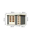 Foto van Karibu Kerko 5 tuinhuis - terragrijs (9184)
