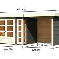 Foto der Karibu 82935 Kerko 3 Gartenhaus Mit Veranda 240