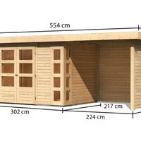Foto van Karibu 82942 Kerko 4 tuinhuis met veranda 240
