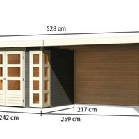Foto van Karibu 82939 Kerko 3 tuinhuis met veranda 280