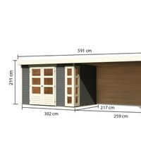 Foto der Karibu 82947 Kerko 4 Gartenhaus Mit Veranda 280