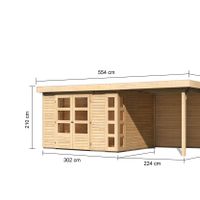 Foto van Karibu 9195 Kerko 5 tuinhuis met veranda